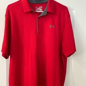 Men’s Under Armour XL loose heat gear short polo shirt